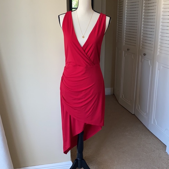 BCBGeneration Dresses & Skirts - BCBGeneration Red V-Neck Dress